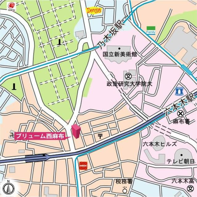 ブリューム西麻布の地図