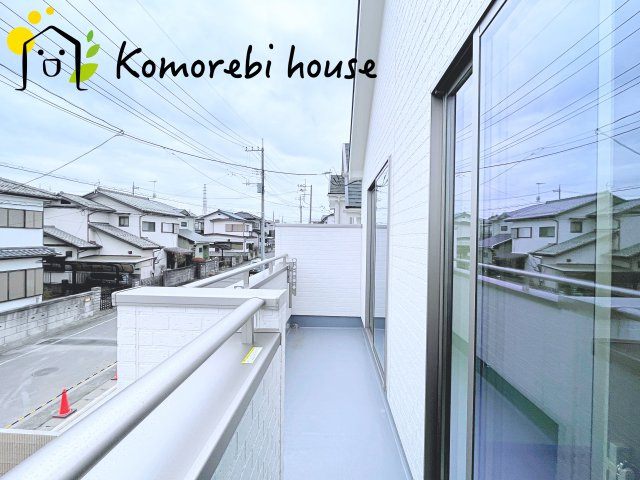 北本宮内　2期　新築一戸建て　ハートフルタウン　Oのバルコニー|広々としたバルコニーです