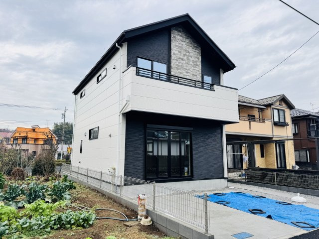 八王子市　上柚木　新築一戸建て　３期の外観パース|～南大沢駅徒歩23分　南道路につき陽当たり良好　省エネ性能認定住宅～