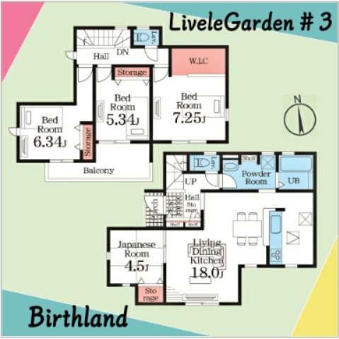 新築戸建・新築建売　福島市笹谷大谷地【長期優良住宅】笹谷小・信陵中の区画図|カースペース2台※敷地内に電柱及び支線が入る場合がございます。