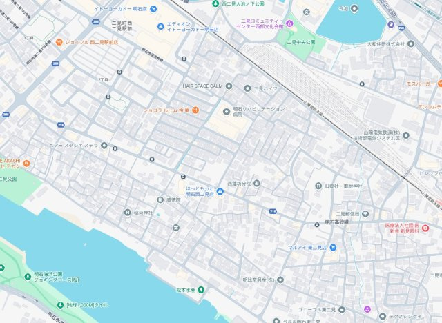 明石市二見町西二見　新築一戸建ての地図