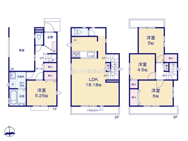八王子市　本町　新築一戸建ての間取り|～南向き4LDK　プライバシー性に優れた2階LDKの間取り～