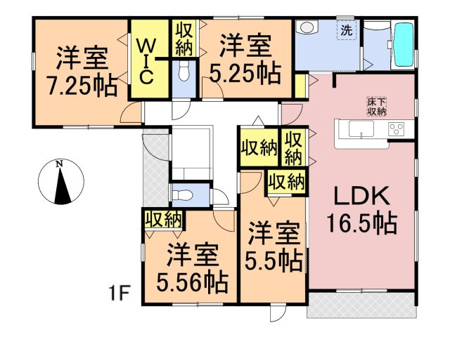 リーブルガーデン　各務原市川島渡町第2　全3区画分譲の間取り|■2号棟　■ヤマダ不動産　株式会社リライフ　
■夢のマイホーム購入をフルサポートします！