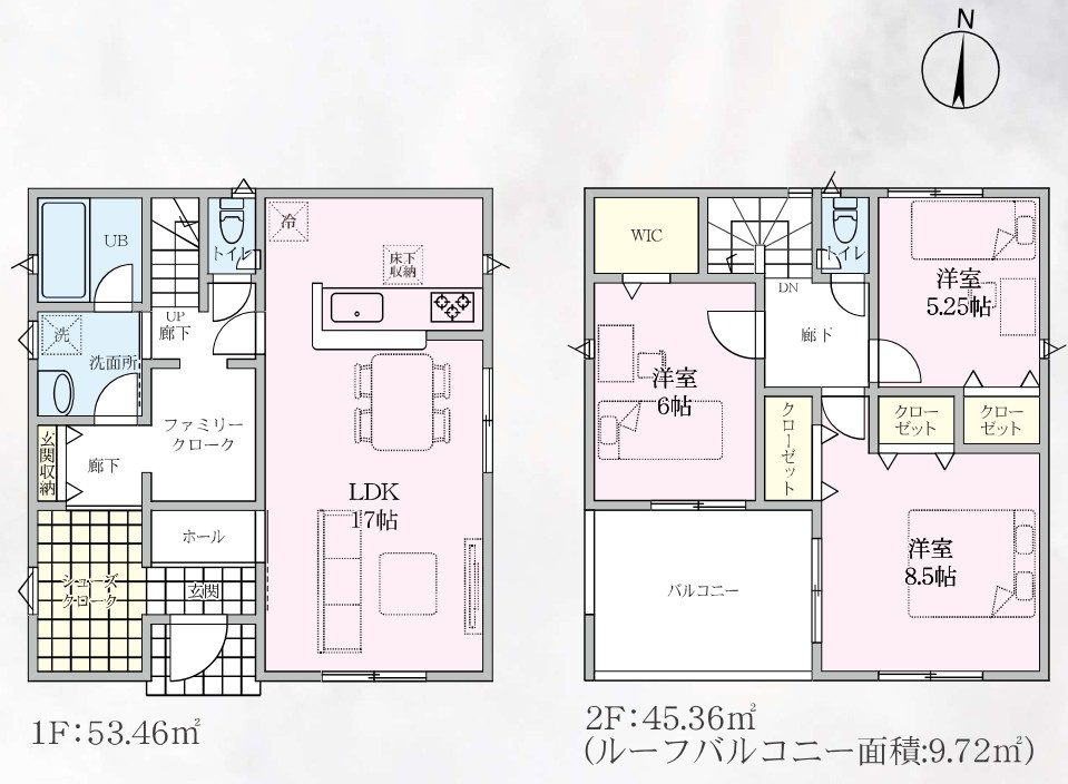 Cradle garden　寄居町赤浜第6の間取り|図面と現況が異なる場合、現況を優先とします。