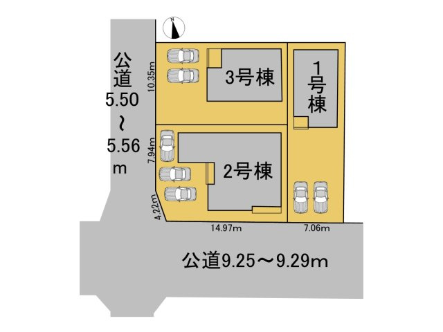 リーブルガーデン　各務原市川島渡町第2　全3区画分譲の区画図|■区画図
■YAMADA電機の　ヤマダ不動産　株式会社リライフ　
いつでもお問合わせ下さい。