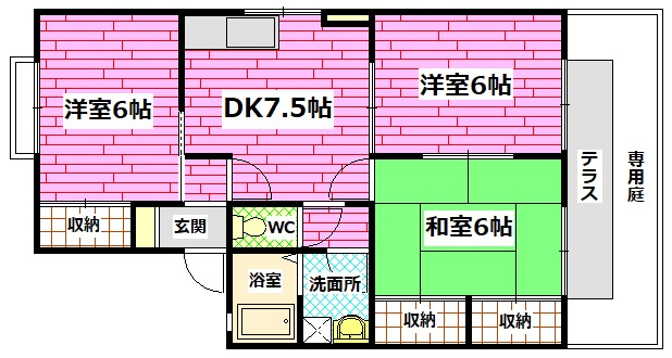 ゼフィランテス　A棟の間取り