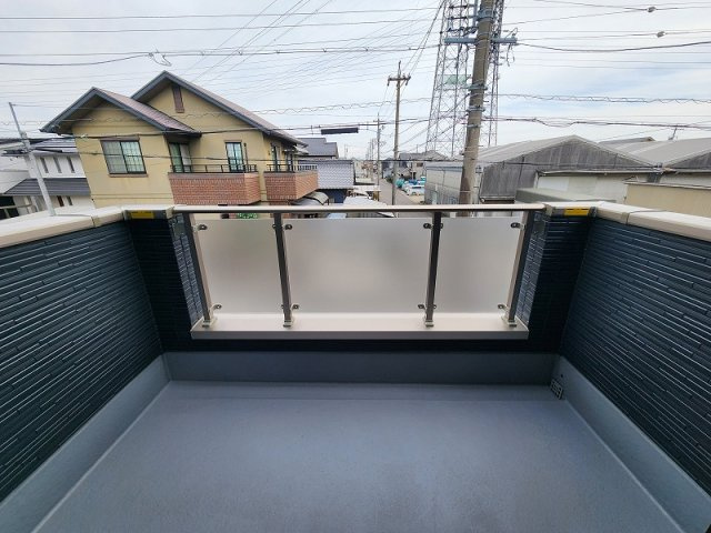 小牧市新町１丁目　新築戸建のバルコニー|落ち着いた時間を過ごせるバルコニーです