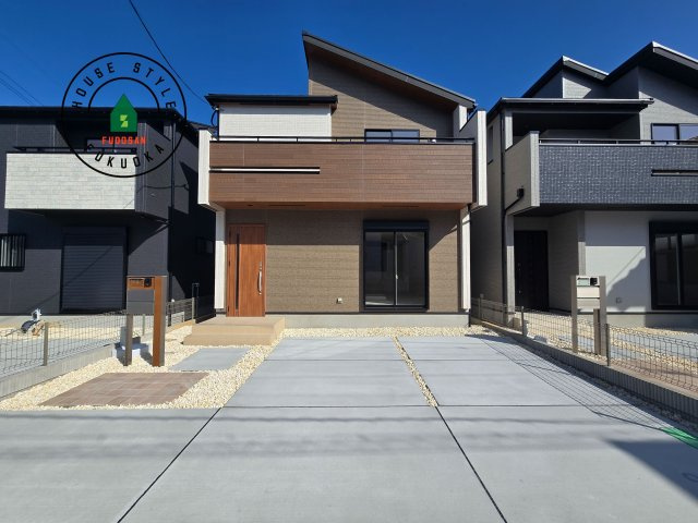 福津市福間南4丁目第1-3棟（2号棟）の外観|デザイン性のある外観です。