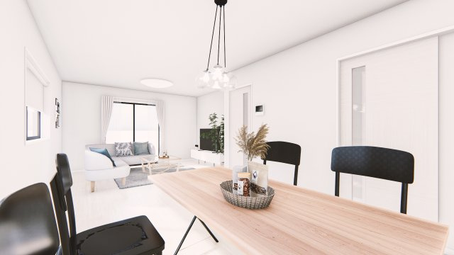 【完成予想図】 | 陽の光をたっぷりと浴びながら気持ち良く生活が出来ます。見学・ご相談等、お気軽にご連絡下さい。※CGパースはイメージ画像です。