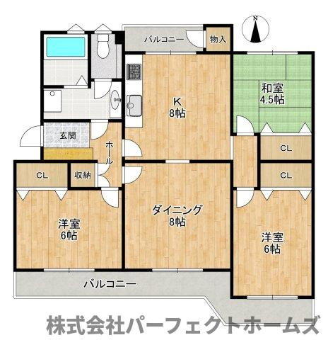 藤阪ハイツD6棟の間取り