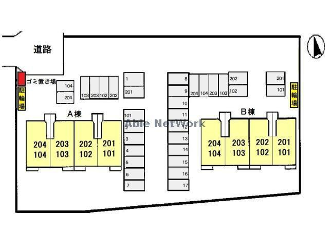 プラトーBの区画図