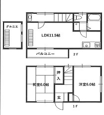 テラスハウス若葉B棟の間取り