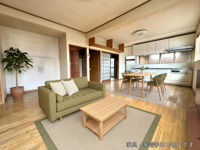 宇城市松橋町松橋の中古一戸建の居間・リビング|リビング(AI家具)