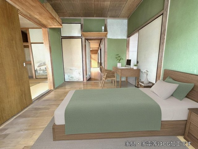宇城市松橋町松橋の中古一戸建の洋室|洋室6帖　LDK南側(AI家具)