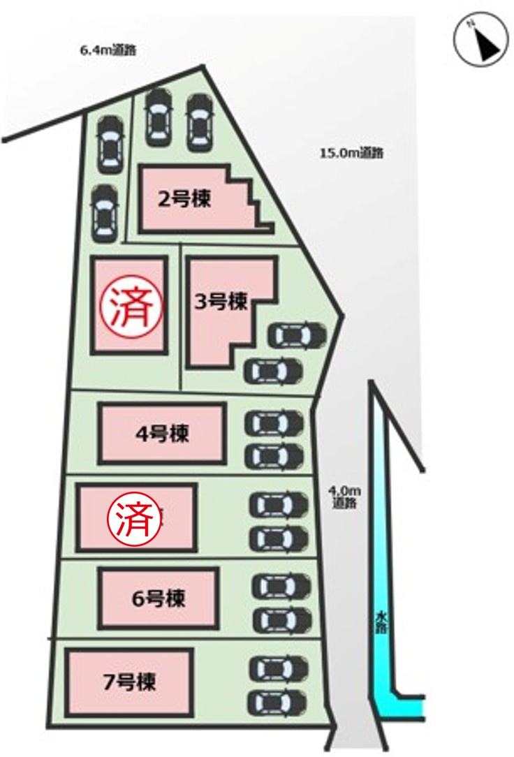 GRAFARE高浜市神明町2期｜名古屋市の戸建ならホームアップの区画図