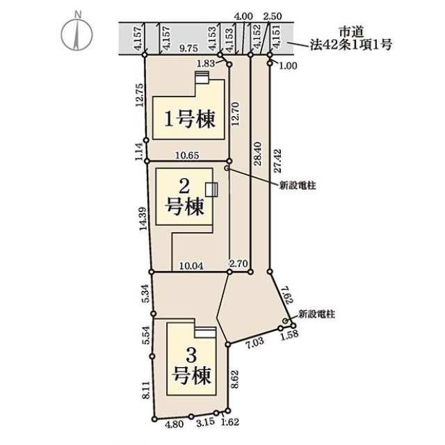 小郡市寺福童の区画図| 