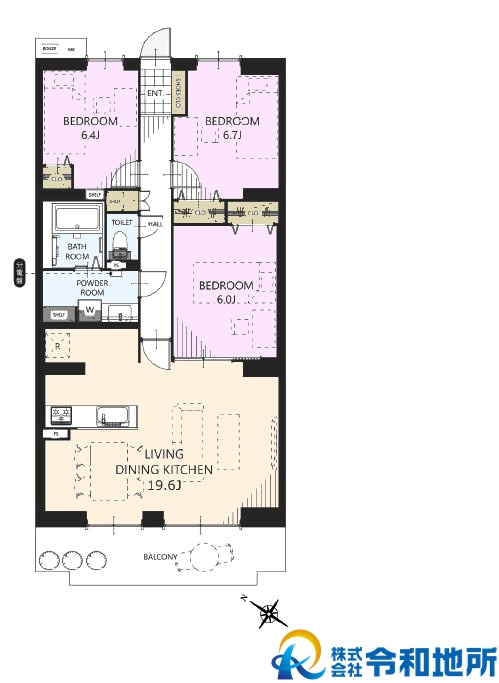 コスモ茅ヶ崎プレシオの間取り