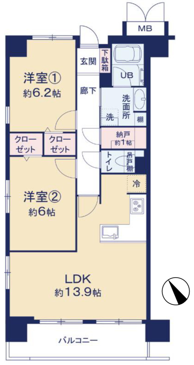 ディアハイム北松戸の間取り