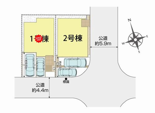 【区画図】 | 【仲介手数料０円】茅ヶ崎市高田3丁目　新築一戸建て　2号棟　全2棟 | 茅ヶ崎市高田3丁目　新築一戸建て　2号棟　全2棟