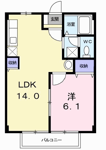 コーポ竹内Ⅰの間取り|間取図