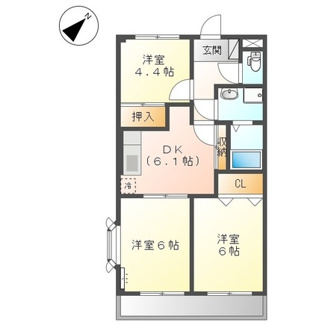 【間取り】 | ドルチェ井上 | 3DK