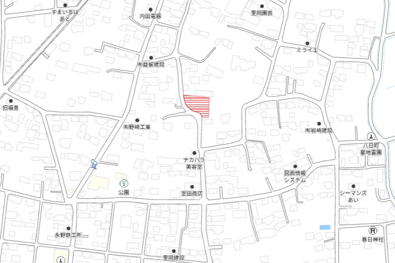 都城市高木町の売地の土地図