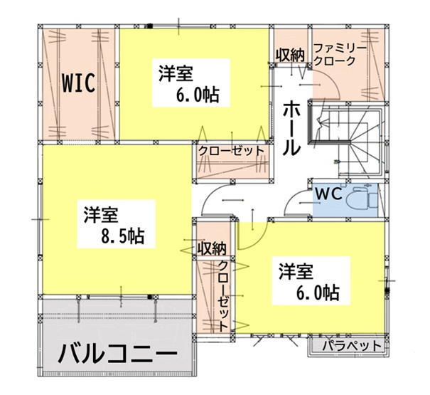 【間取り】 | 2F間取り図
