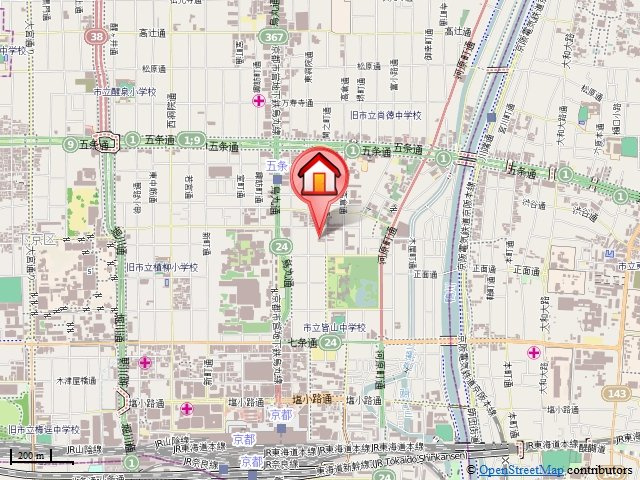 chouchou parc六条院（シュシュパルク六条院）の地図