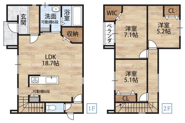 関戸4丁目1区画（377-51）・新築戸建の間取り