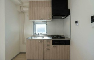 【キッチン】 | コーヨービル | グリル付き２口コンロ。