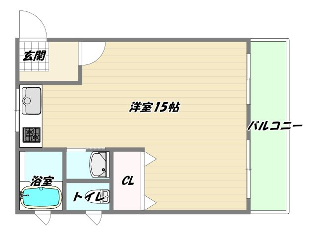 大阪市東淀川区豊里６丁目の賃貸マンションの間取り