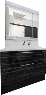 【内観：施工例】 | ライフフィールド岸城町　11号地 | 【トイレ】寒い冬でも温水と温かい便座で快適にご使用いただける温水洗浄便座付トイレ。各階に設置し、混雑回避！（同仕様の設備）