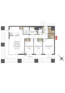 【間取り】門司ミッドエア 