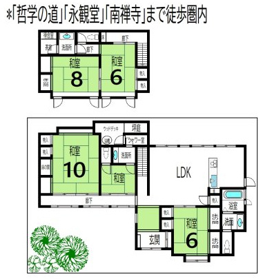 南禅寺北ノ坊町 中古戸建の間取り