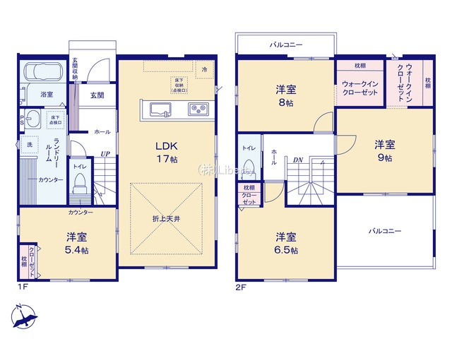 土浦市桜町2期　新築戸建　2号棟の区画図