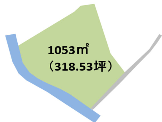 富津市佐貫　売地の区画図|敷地広々３１８坪