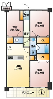 【間取り】 | ライオンズガーデンコート練馬北町