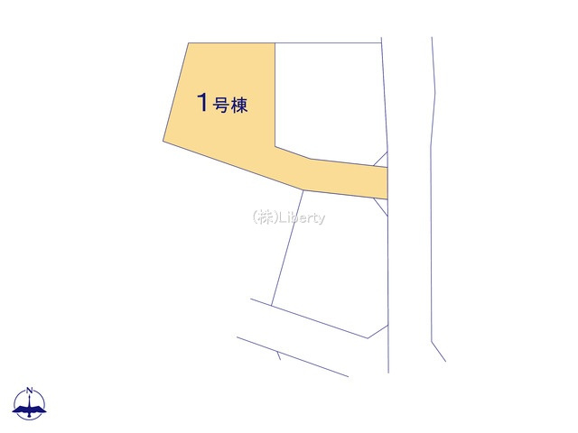 水戸市元吉田町14期　新築戸建　1号棟の区画図
