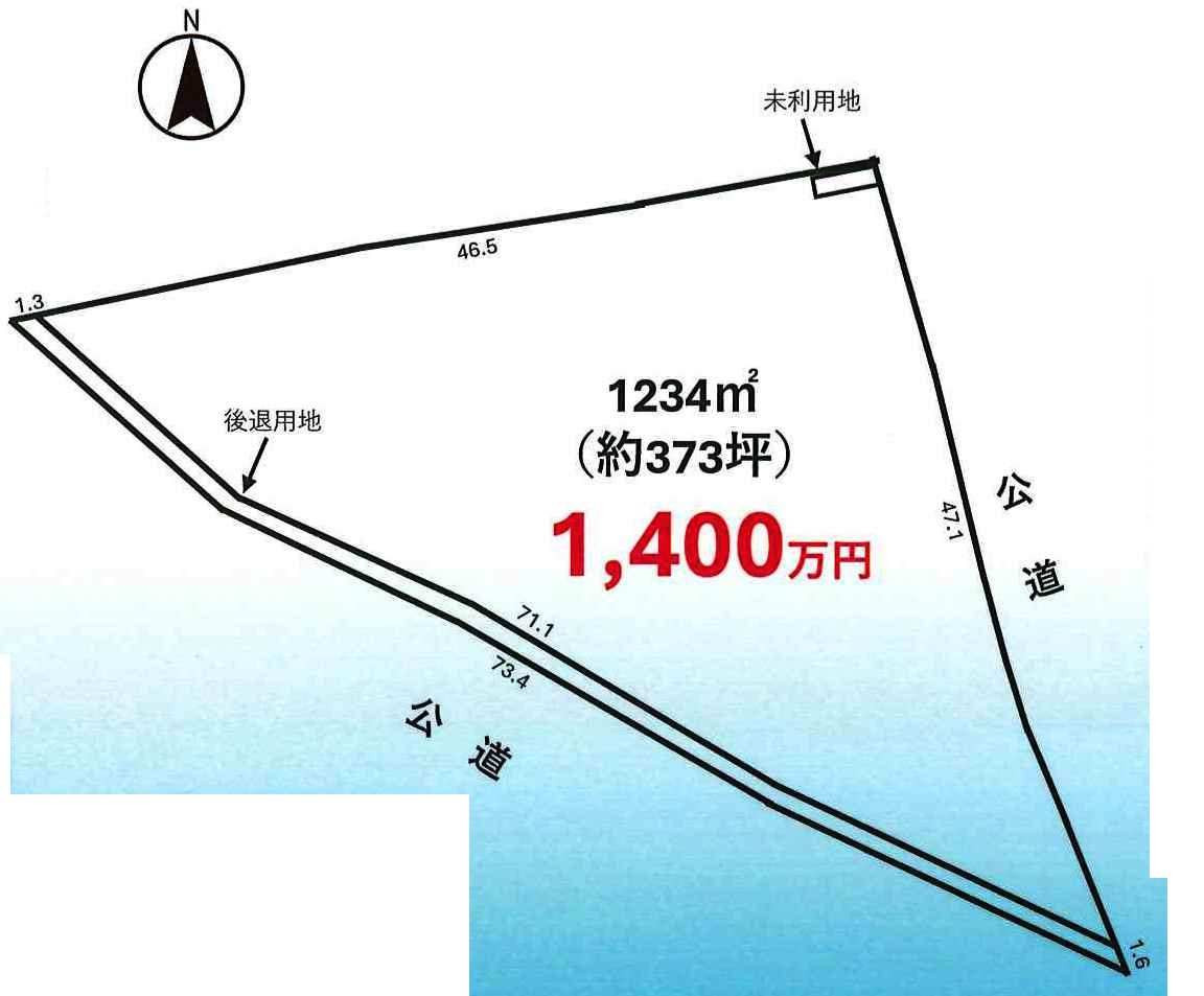 川越市的場　資材置場用地　「鶴ヶ島IC」車12分　敷地373坪　の土地図