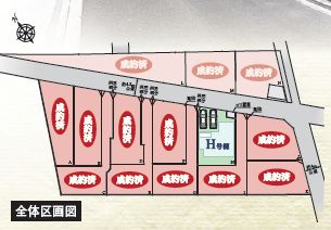 【区画図】 | 【仲介手数料０円】相模原市南区西大沼3丁目　新築一戸建て　全14棟 | 全体　相模原市南区西大沼3丁目　新築一戸建て　全14区画