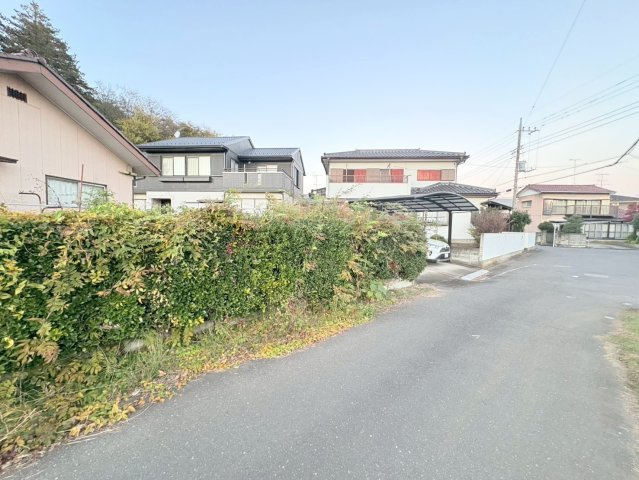 川越市かすみ野　建築条件なし売地　JR川越線『笠幡駅』徒歩23分　【霞ヶ関南小学区】の前面道路含む現地写真