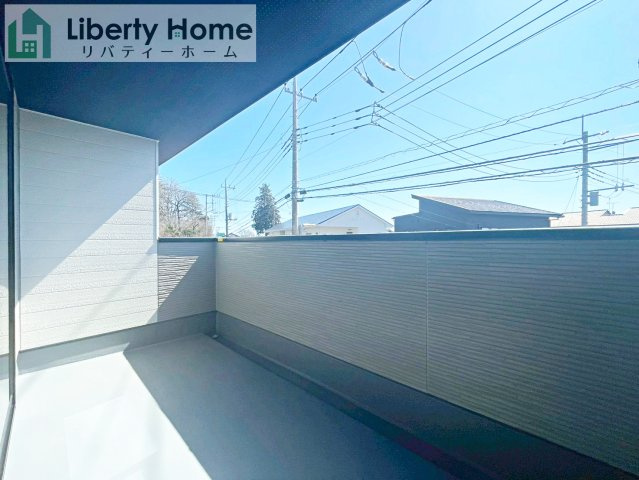 水戸市元吉田町14期　新築戸建　3号棟のバルコニー