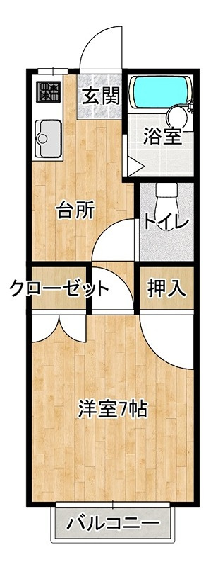 小山エビスコーポの間取り
