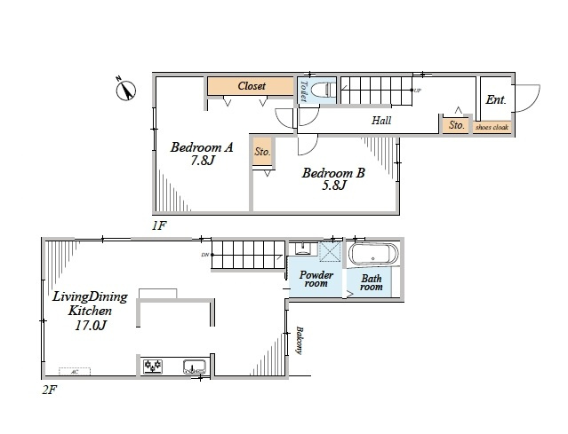 【間取り】 | 鶴ヶ島市下新田 | 2LDK