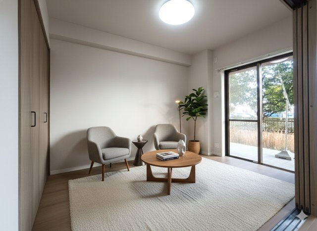 ウッドパーク吉川きよみ野Ｃ棟の洋室|明るく開放的な空間を演出しております　※家具をCGで加工しており、家具付き販売ではございません。