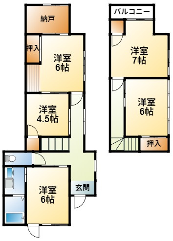 大網白里市大網142中古戸建の間取り