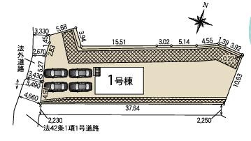 八王子市　川口町　新築一戸建て　９１期の区画図|～145坪超の広々とした敷地～