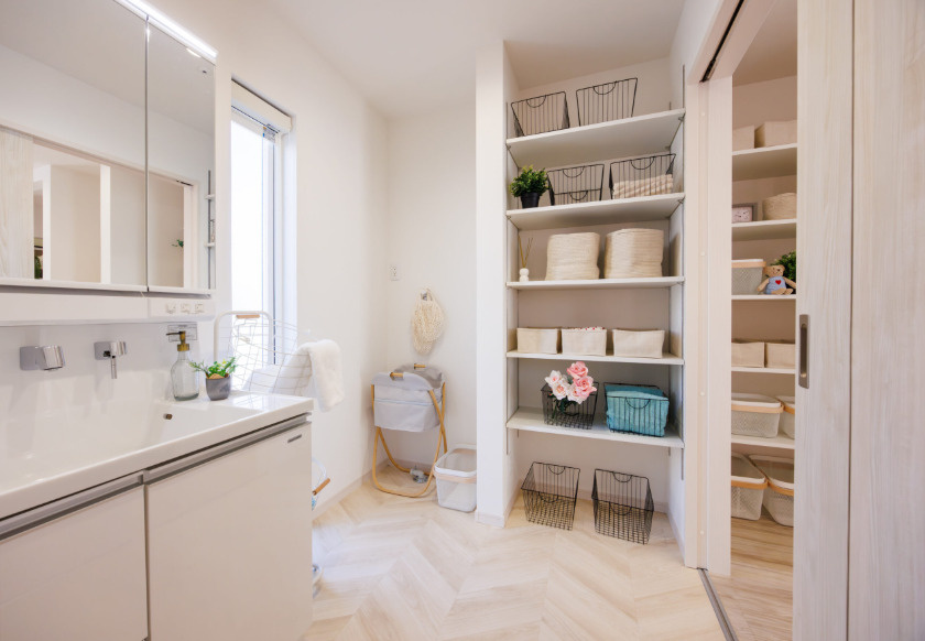 売新築戸建　富士市森島の独立洗面台