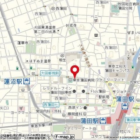 クレイシア西蒲田の地図