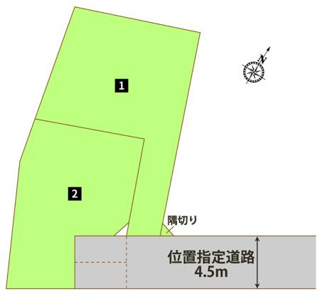 北本市緑３丁目　２区画　区画図